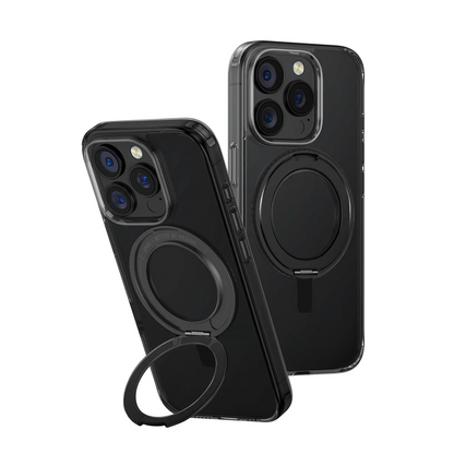 Uniq Apple iPhone 16 Pro Max Swivix Rotating Kickstand Kapak - Siyah