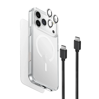 Uniq Apple iPhone 18 Pro Clearvue Essential (60W Kablo Dahil) Magsafe 4in1 Set Kapak