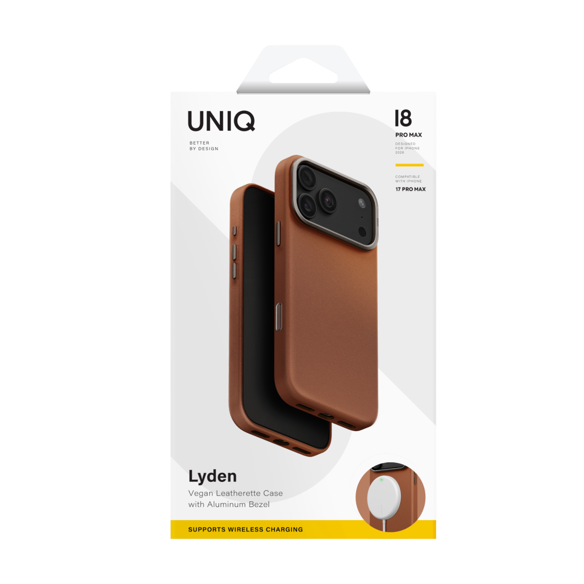 Uniq Apple iPhone 18 Pro Lyden Magsafe Deri Kapak