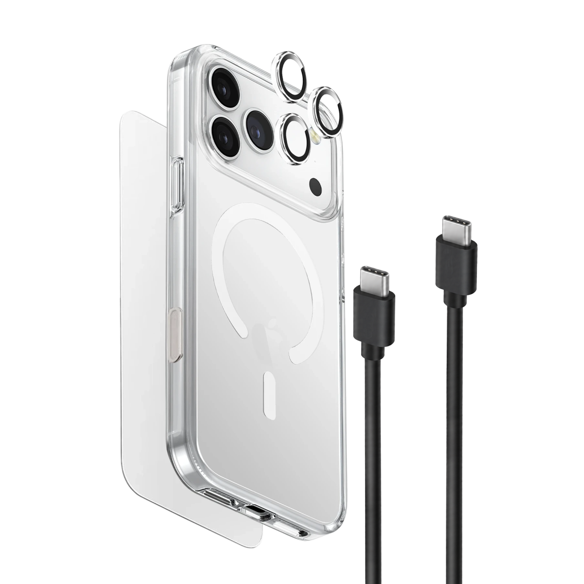 Uniq Apple iPhone 18 Pro Max Clearvue Essential (60W Kablo Dahil) Magsafe 4in1 Set Kapak