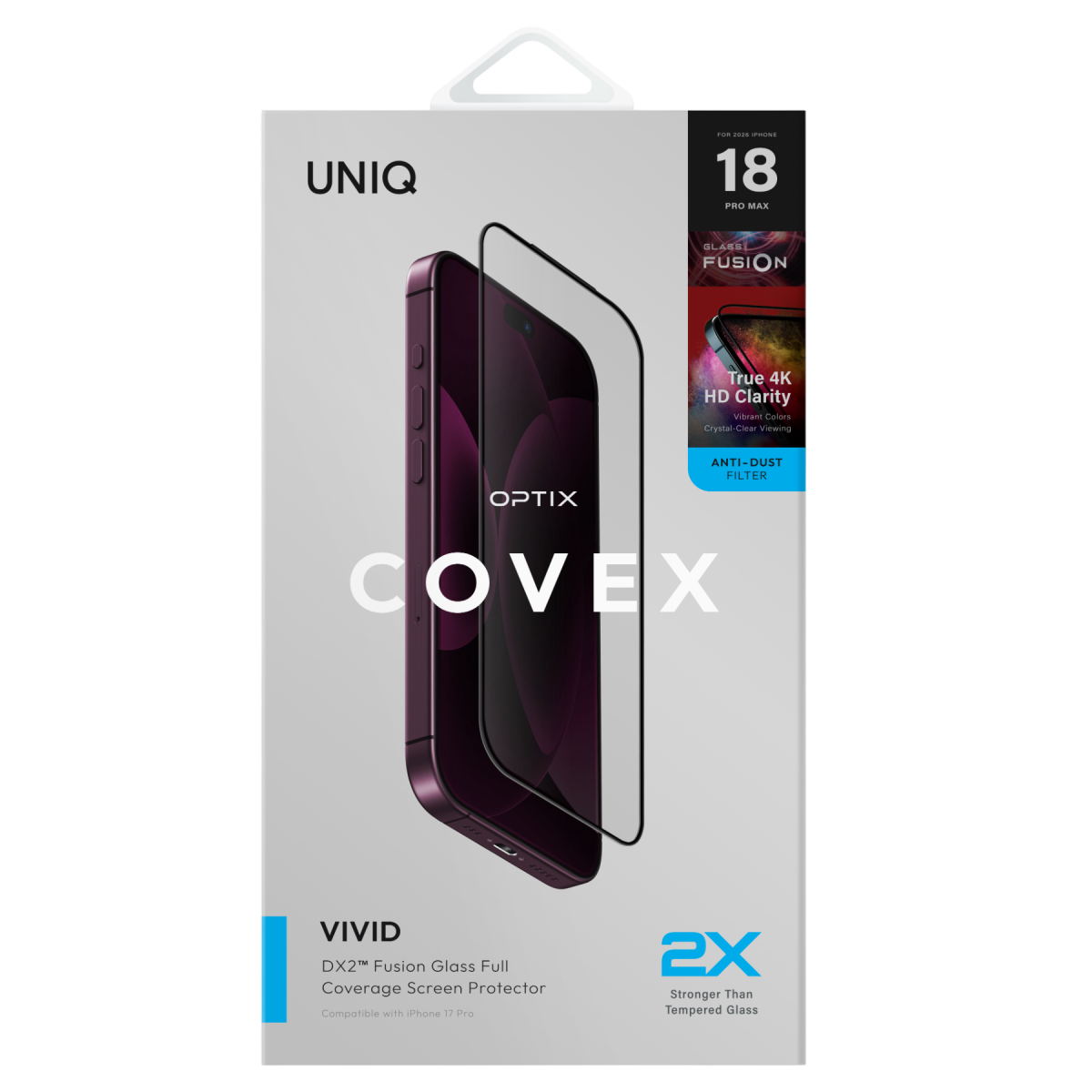 Uniq Apple iPhone 18 Pro Max Optix Covex Vivid Cam Ekran Koruyucu