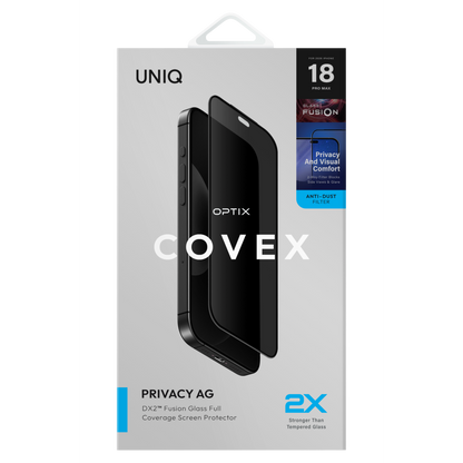 Uniq Apple iPhone 18 Pro Optix Covex Vivid AG Cam Hayalet Ekran Koruyucu