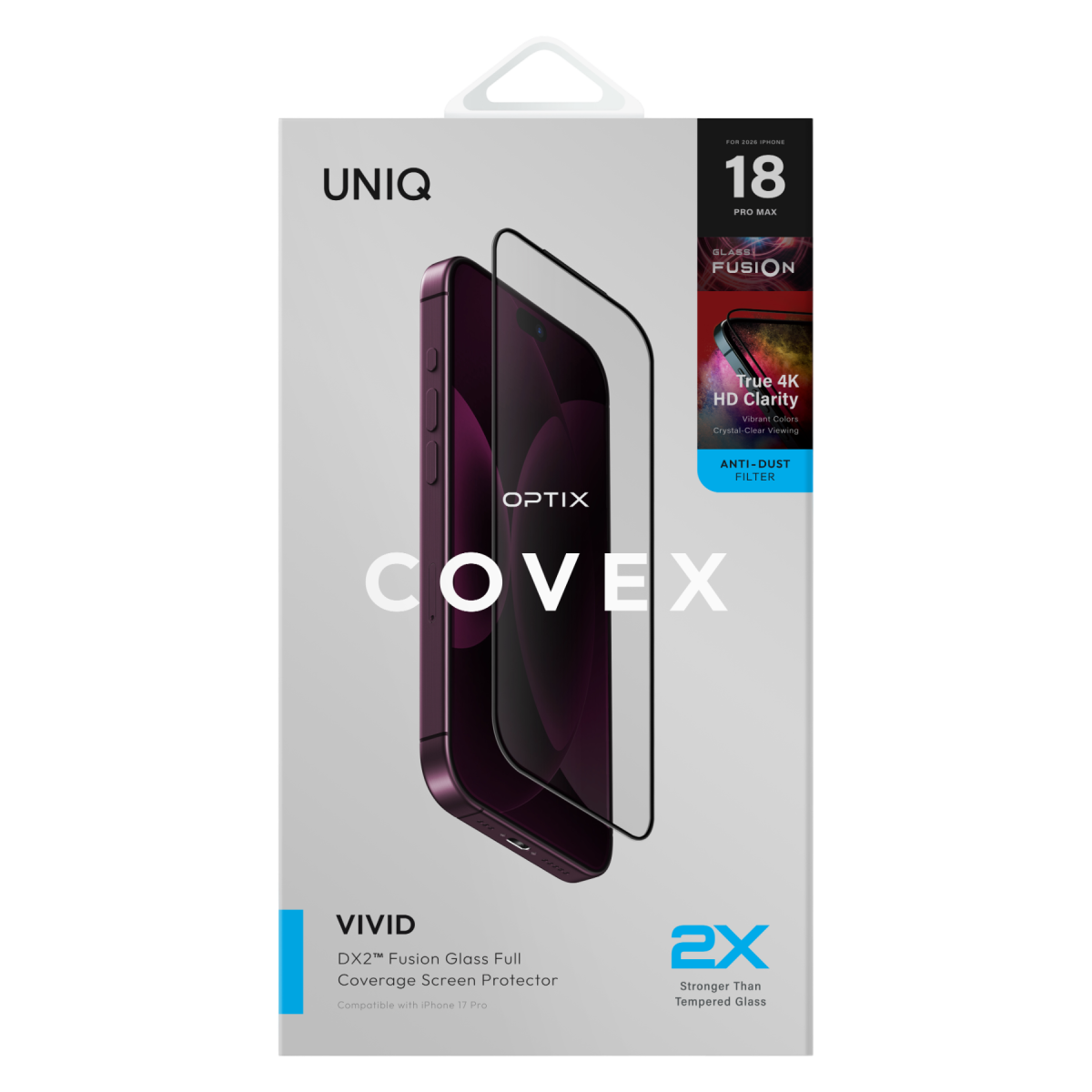 Uniq Apple iPhone 18 Pro Optix Covex Vivid Cam Ekran Koruyucu