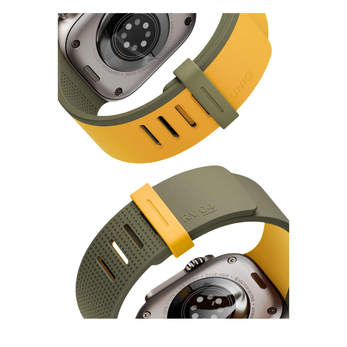 Uniq Apple Watch Ultra 49mm Revix IV Reversible Manyetik Kordon - Siyah-Gri