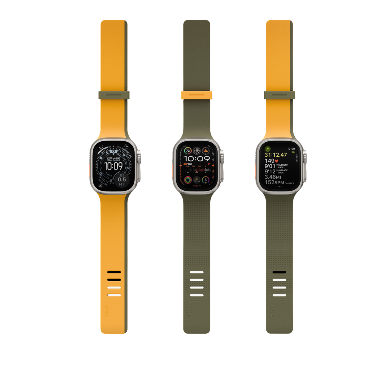 Uniq Apple Watch Ultra 49mm Revix IV Reversible Manyetik Kordon - Siyah-Gri