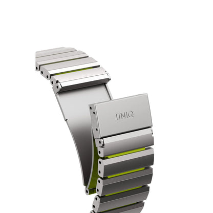 Uniq Apple Watch Ultra 49mm Strova Flex Steel Kordon - Siyah-Turuncu