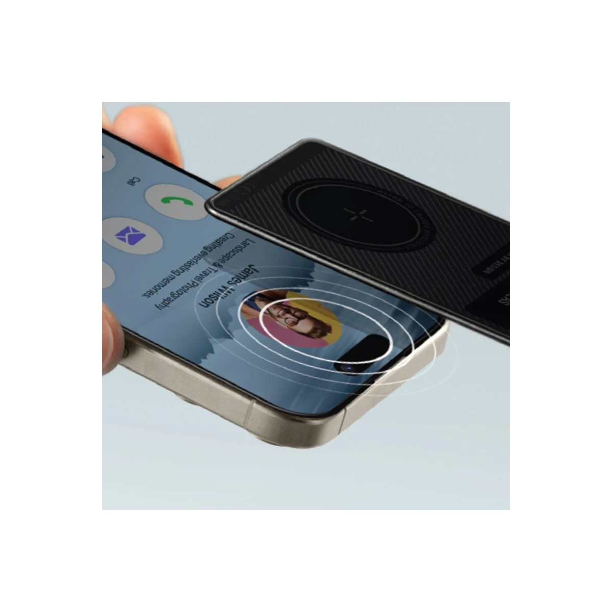 Uniq Atlas NFC Find My Destekli Dijital Göstergeli Kablosuz Şarjlı Dijital Kart - Siyah