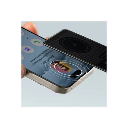 Uniq Atlas NFC Find My Destekli Dijital Göstergeli Kablosuz Şarjlı Dijital Kart - Siyah
