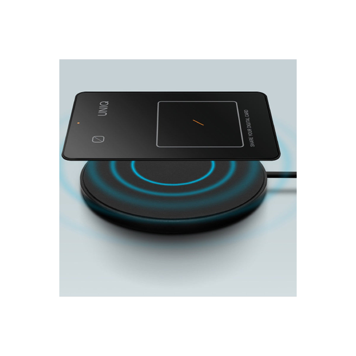 Uniq Atlas NFC Find My Destekli Dijital Göstergeli Kablosuz Şarjlı Dijital Kart