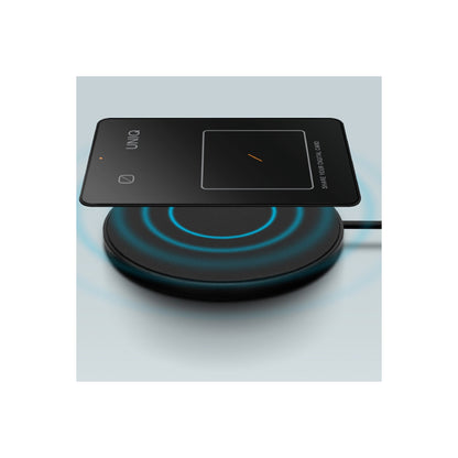 Uniq Atlas NFC Find My Destekli Dijital Göstergeli Kablosuz Şarjlı Dijital Kart