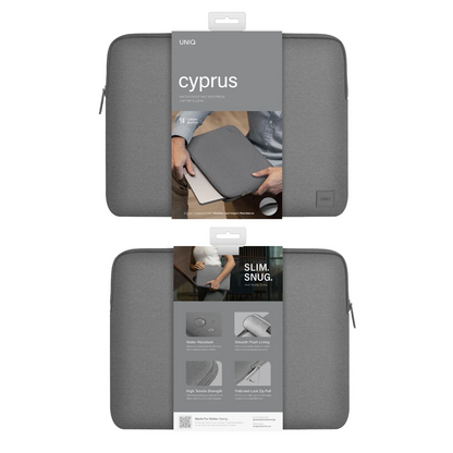 Uniq Cyprus Su Geçirmez Neopren Kumaş 16inç Laptop Çanta - Gri