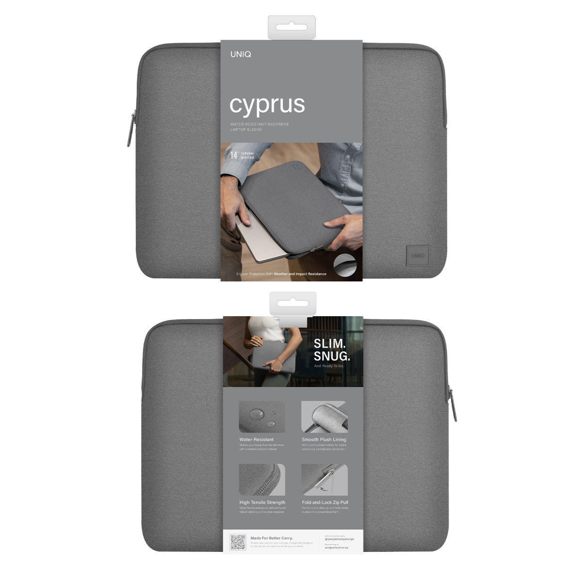 Uniq Cyprus Su Geçirmez Neopren Kumaş 16inç Laptop Çanta
