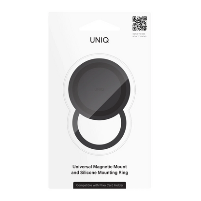 Uniq Flixa Magsafe Yüzüklü Mıknatıs - Siyah
