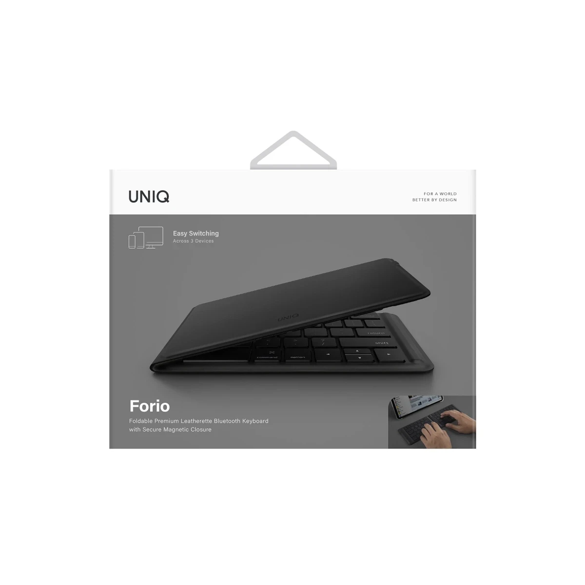 Uniq Forio Katlanabilir Bluetooth Klavye - Siyah