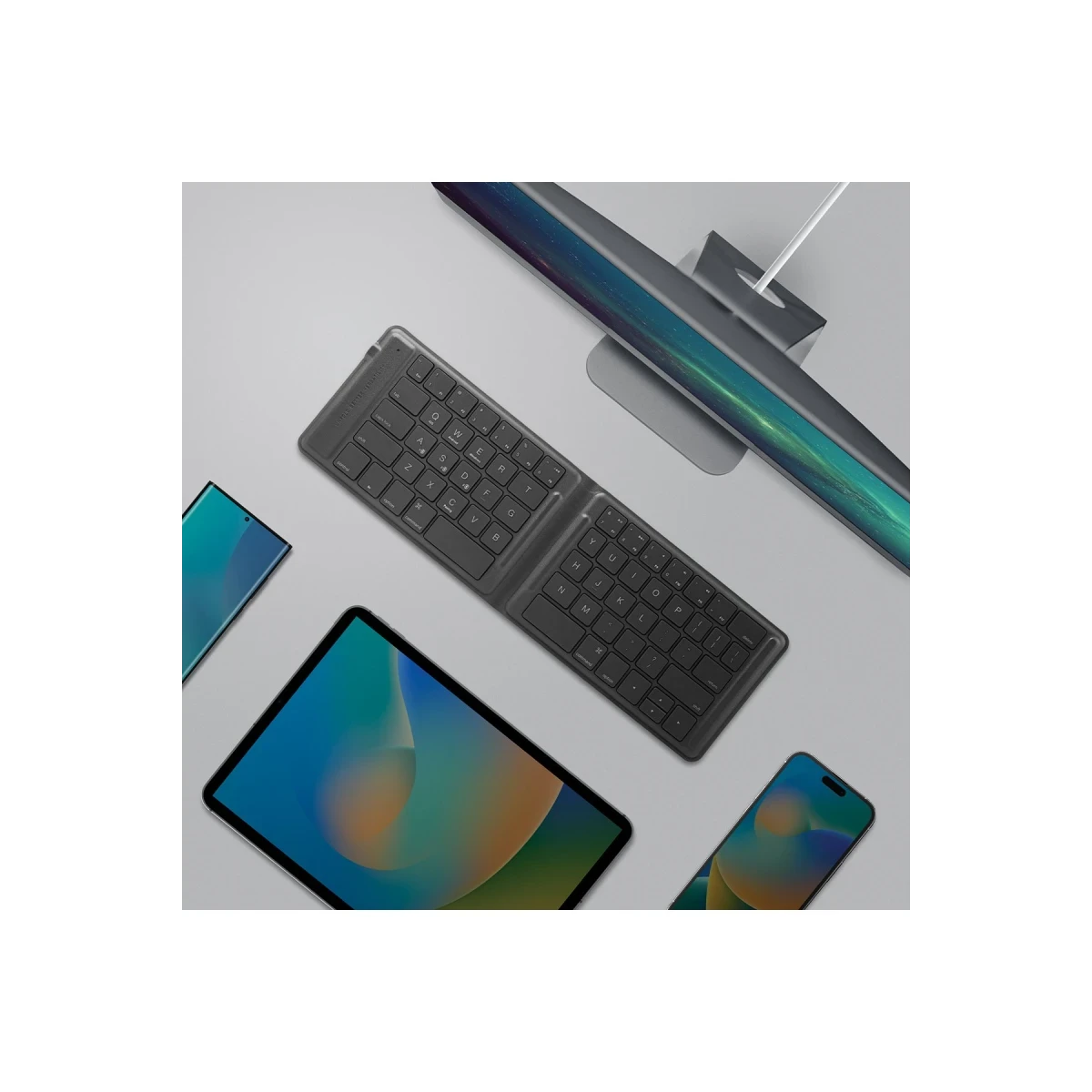 Uniq Forio Katlanabilir Bluetooth Klavye - Siyah