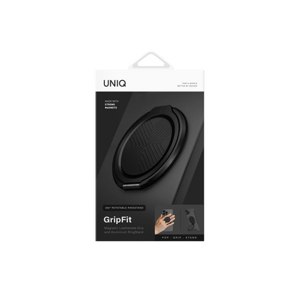 Uniq GripFit Classic 360 Manyetik Magsafe Kickstand Yüzük - Siyah