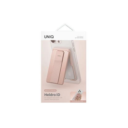 Uniq Heldro ID Manyetik Kartlıklı Kaydırmaz Stant - Pembe