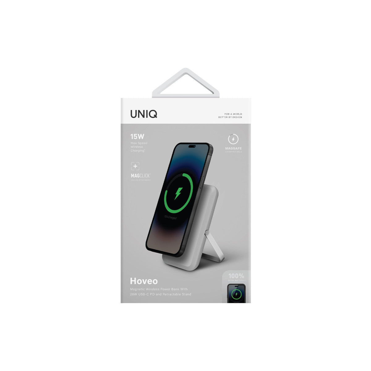 Uniq Hoveo 5.000mAh Manyetik PD Kablosuz Type-C Standlı Powerbank