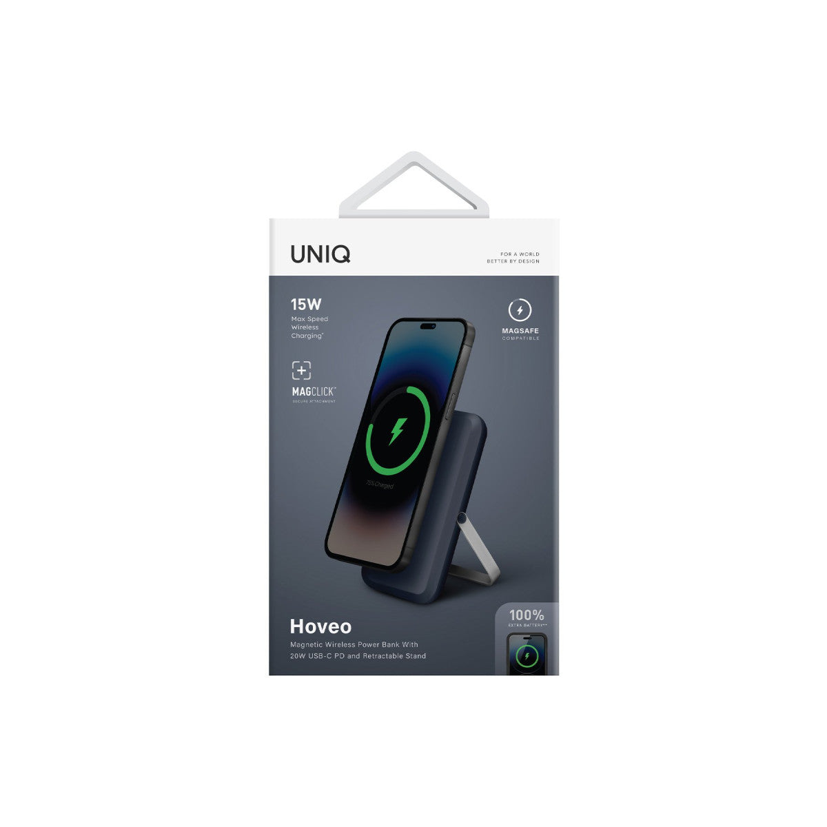 Uniq Hoveo 5.000mAh Manyetik PD Kablosuz Type-C Standlı Powerbank