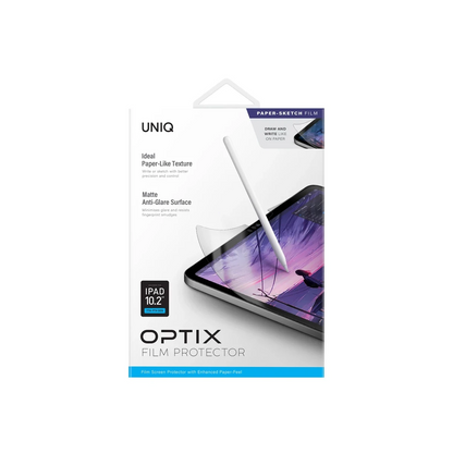 Uniq Apple iPad 10.2 (9.nesil) Optix Paper Sketch Tablet Nano Koruyucu - Siyah