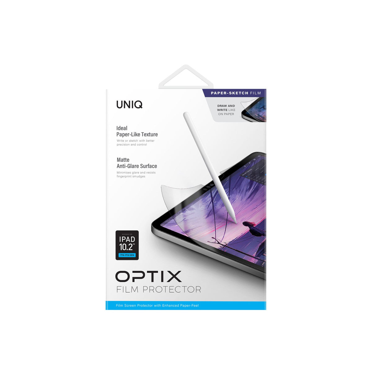 Uniq Apple iPad 10.2 (9.nesil) Optix Paper Sketch Tablet Nano Koruyucu