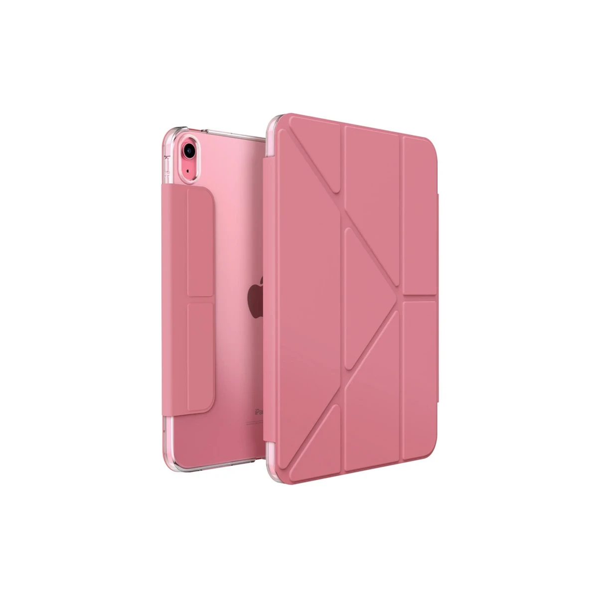 Uniq Apple iPad 2022 10.9 (10.nesil) Camden Katlanabilir Tablet Kapak - Koyu Pembe