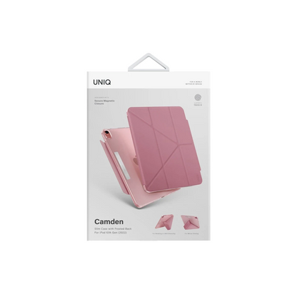 Uniq Apple iPad 2022 10.9 (10.nesil) Camden Katlanabilir Tablet Kapak - Koyu Pembe
