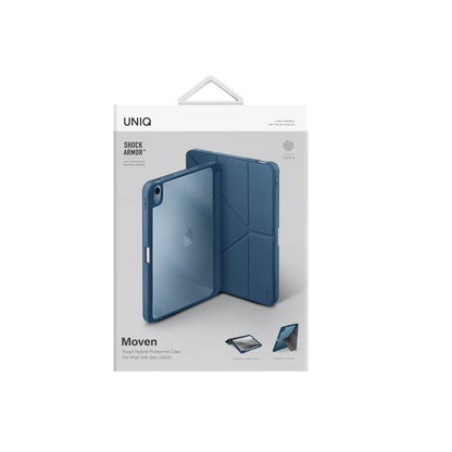 Uniq Apple iPad 2022 10.9 (10.nesil) Moven Standlı Tablet Kapak - Açık Mavi