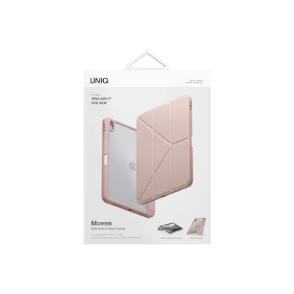 Uniq Apple iPad Air 11 (2024) Moven Standlı Tablet Kapak - Pembe