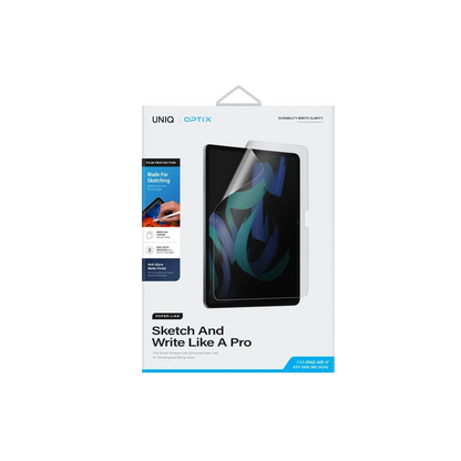 Uniq Apple iPad Air 11 (2024) Optix Paper Sketch Tablet Nano Koruyucu - Siyah