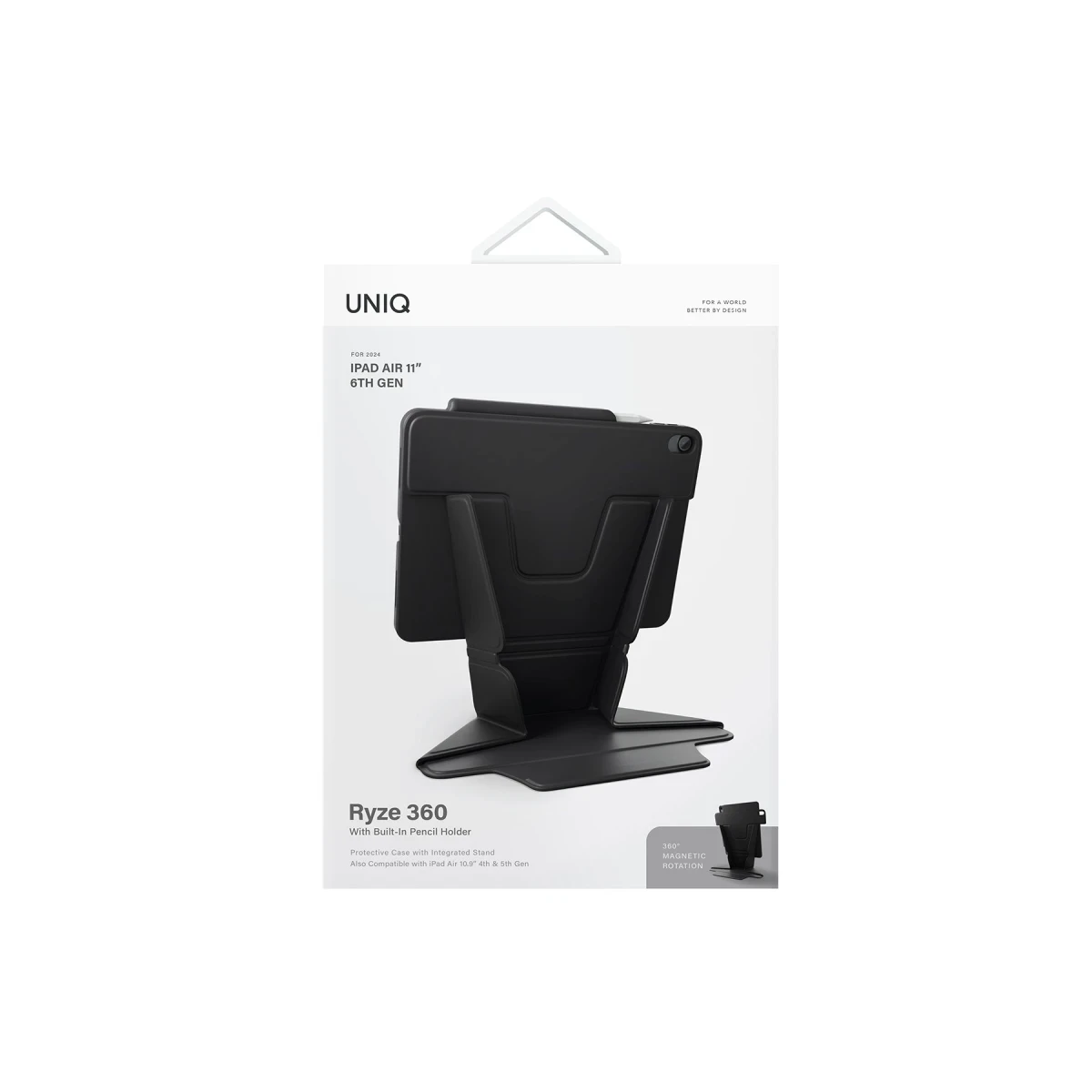 Uniq Apple iPad Air 11 (2024) Ryze Standlı Katlanabilir Tablet Kapak - Siyah