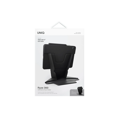 Uniq Apple iPad Air 11 (2024) Ryze Standlı Katlanabilir Tablet Kapak - Siyah