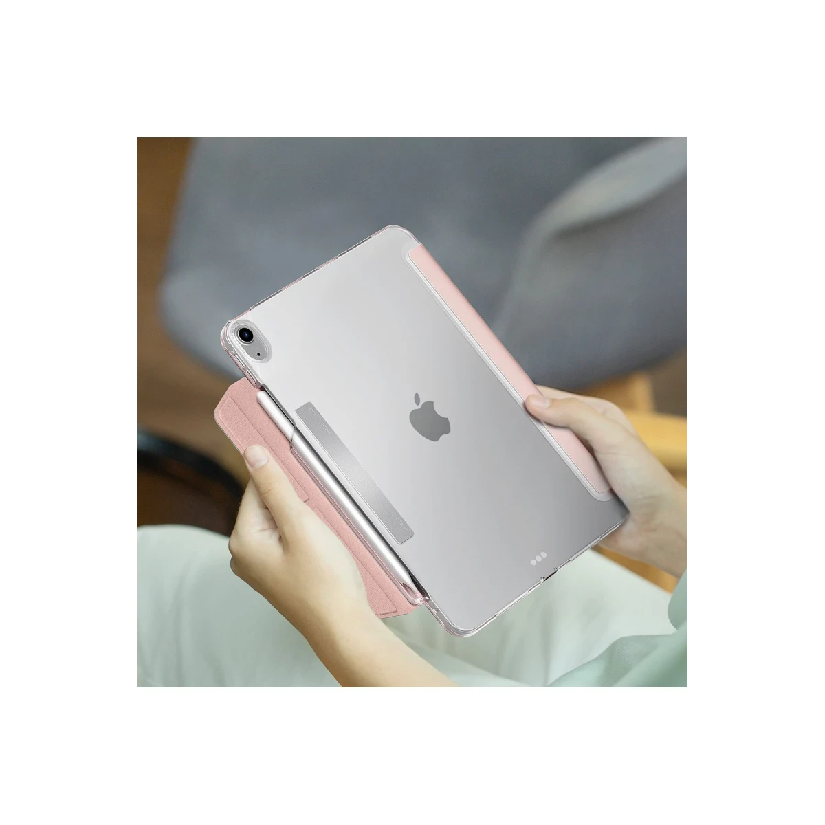 Uniq Apple iPad Air 13 (2024) Camden Katlanabilir Tablet Kapak - Bej