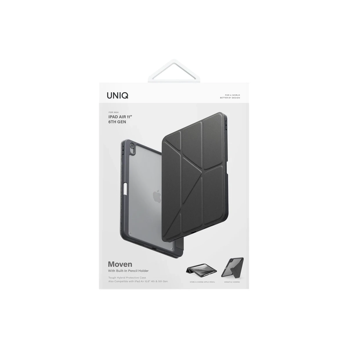 Uniq Apple iPad Air 13 (2024) Moven Standlı Tablet Kapak - Gri