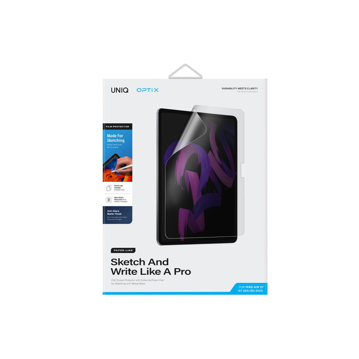 Uniq Apple iPad Air 13 (2024) Optix Paper Sketch Tablet Nano Koruyucu