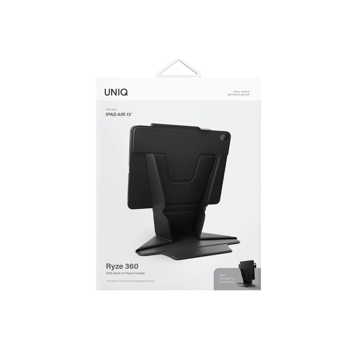 Uniq Apple iPad Air 13 (2024) Ryze Standlı Katlanabilir Tablet Kapak - Siyah