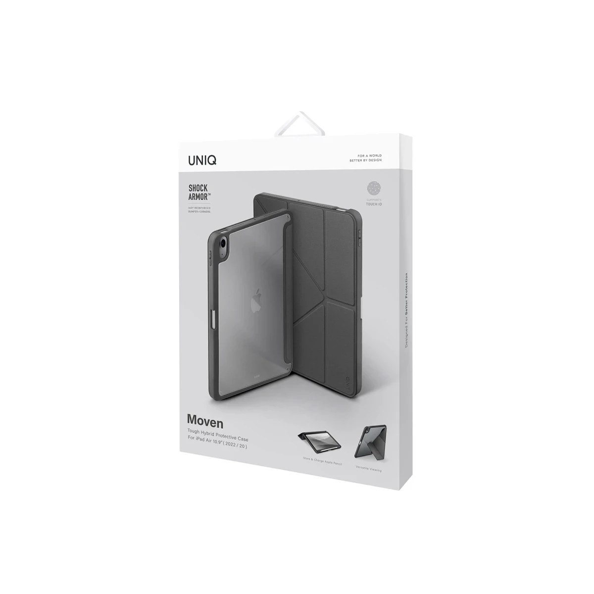 Uniq Apple iPad Air 4 10.9 Moven Standlı Tablet Kapak - Gri