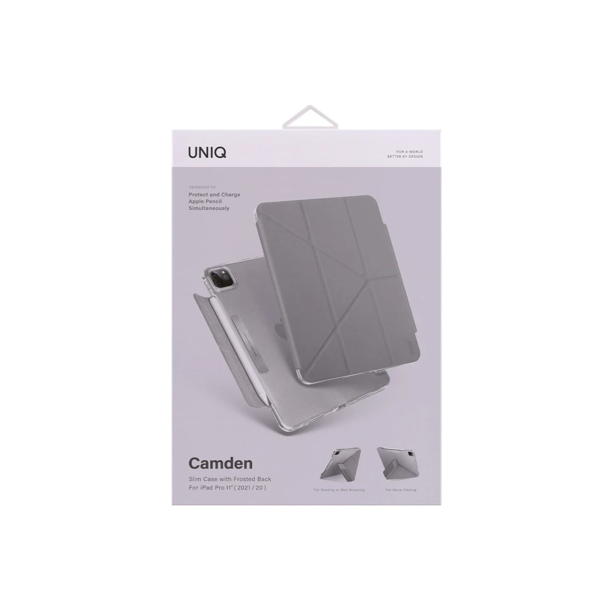 Uniq Apple iPad Pro 11 (2022) Camden Katlanabilir Tablet Kapak - Gri