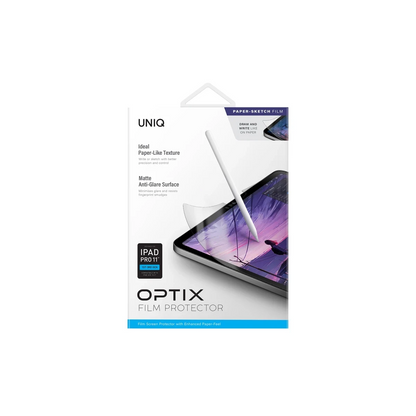 Uniq Apple iPad Pro 11 (2022) Optix Paper Sketch Tablet Nano Koruyucu - Siyah