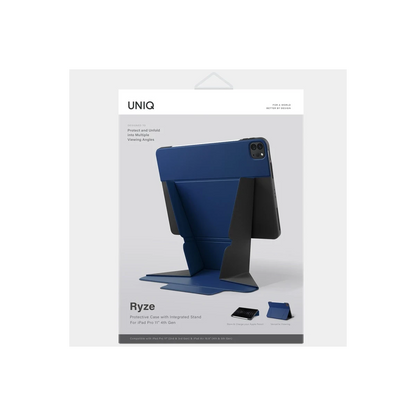 Uniq Apple iPad Pro 11 (2022) Ryze Standlı Katlanabilir Tablet Kapak - Lacivert