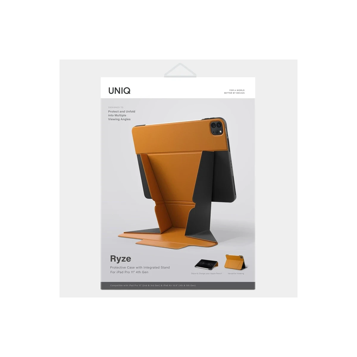 Uniq Apple iPad Pro 11 (2022) Ryze Standlı Katlanabilir Tablet Kapak - Sarı