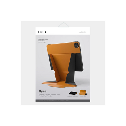 Uniq Apple iPad Pro 11 (2022) Ryze Standlı Katlanabilir Tablet Kapak - Sarı