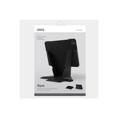 Uniq Apple iPad Pro 11 (2022) Ryze Standlı Katlanabilir Tablet Kapak - Siyah