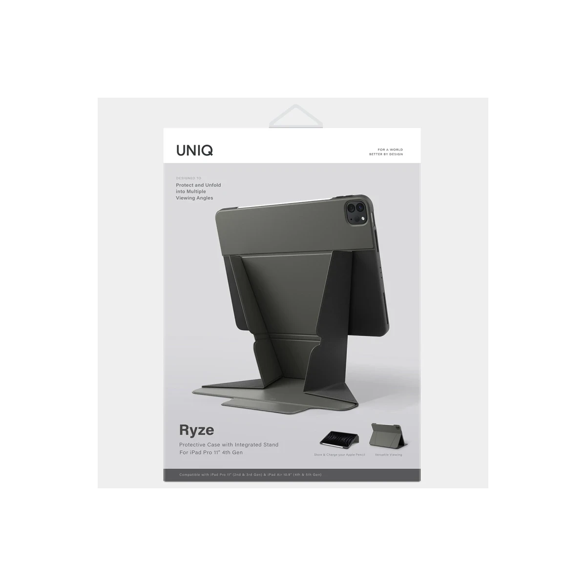 Uniq Apple iPad Pro 11 (2022) Ryze Standlı Katlanabilir Tablet Kapak - Yeşil
