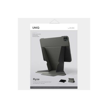 Uniq Apple iPad Pro 11 (2022) Ryze Standlı Katlanabilir Tablet Kapak - Yeşil
