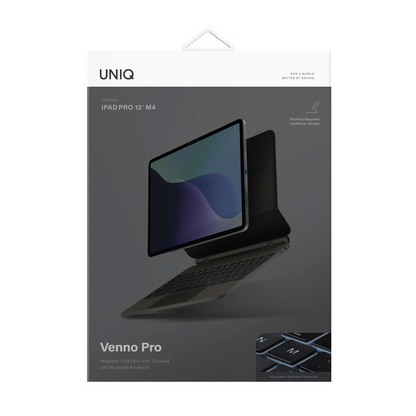 Uniq Apple iPad Pro 11 (2022) Venno Pro Manyetik Klavyeli Tablet Kılıfı - Siyah