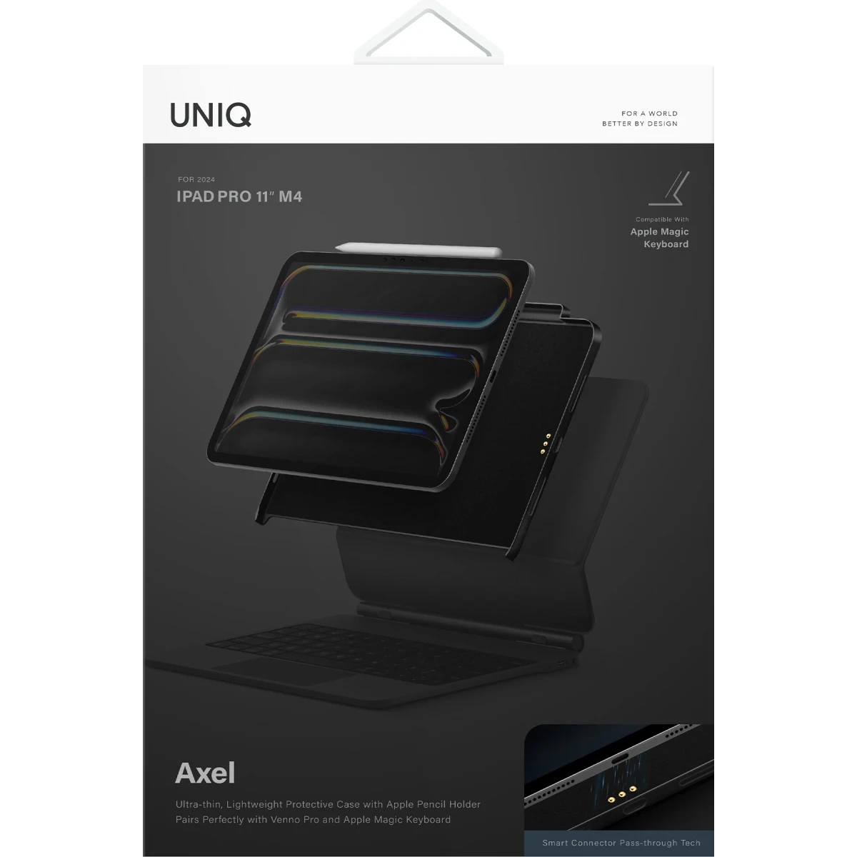 Uniq Apple iPad Pro 11 (2024) Axel Manyetik Tablet Kılıf - Siyah