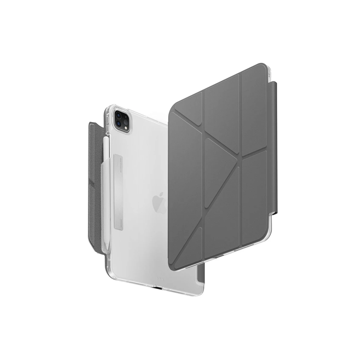 Uniq Apple iPad Pro 11 (2024) Camden Katlanabilir Tablet Kapak - Koyu Gri