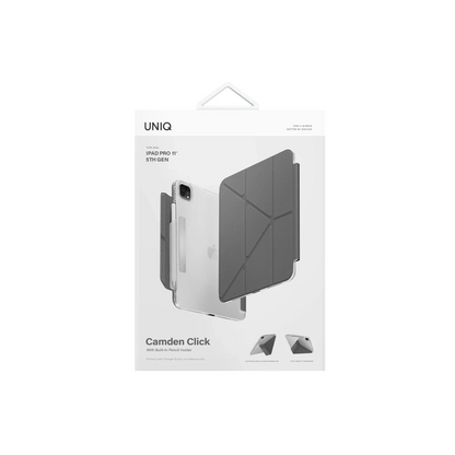 Uniq Apple iPad Pro 11 (2024) Camden Katlanabilir Tablet Kapak - Koyu Gri