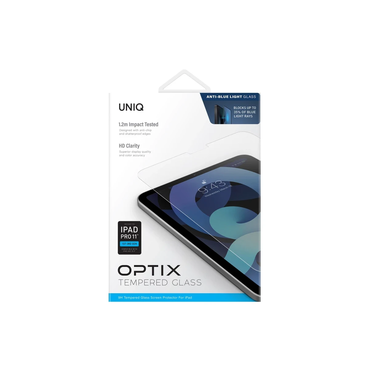 Uniq Apple iPad Pro 11 (2024) Optix Anti Blue Light Tablet Ekran Koruyucu - Şeffaf